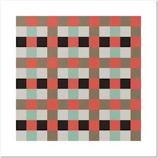 Geometric Hip Checkered Pattern Posters and Art